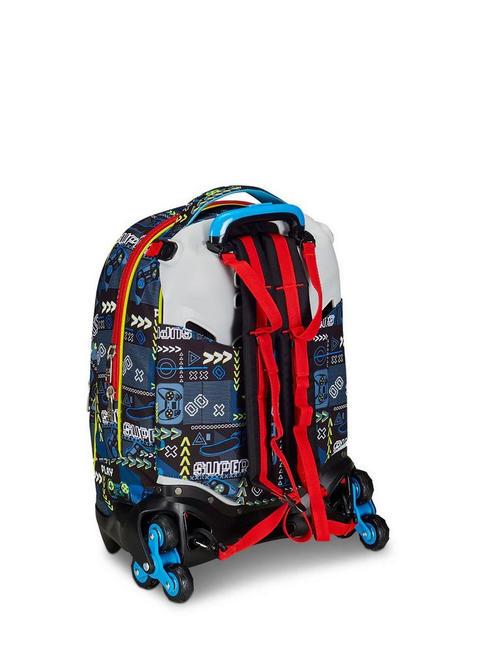 FUNNYGOAL Mochila con ruedas 3 en 1, desmontable Rojo fuego - Mochilas con ruedas