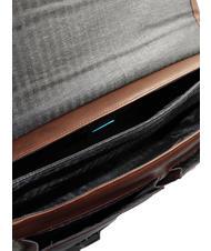 PIQUADRO CAMPIONARIO - WOSTOK Malet&iacute;n de piel para port&aacute;til de 15,6" MORO - Maletines de Trabajo - 5