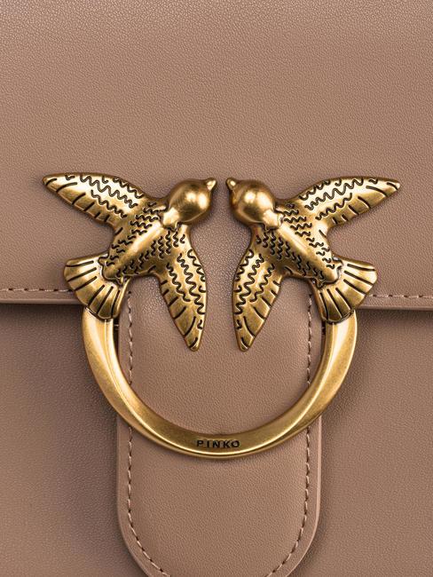 CLASSIC LOVE BAG Una simple bolsa galleta de jengibre-oro antiguo - Bolsos Mujer