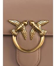 PINKO CLASSIC LOVE BAG Una simple bolsa galleta de jengibre-oro antiguo - Bolsos Mujer - 4