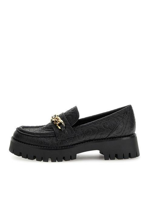ALMOSTY mocas&iacute;n con cadena y logo 4G NEGRO - Zapatos Mujer