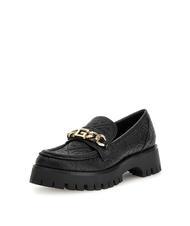 GUESS ALMOSTY mocas&iacute;n con cadena y logo 4G NEGRO - Zapatos Mujer - 3