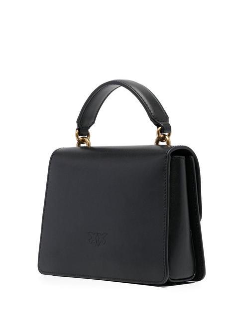 MINI LOVE BAG Bolsa con asa negro-oro antiguo - Bolsos Mujer