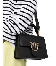 PINKO MINI LOVE BAG Bolsa con asa negro-oro antiguo - Bolsos Mujer - 5