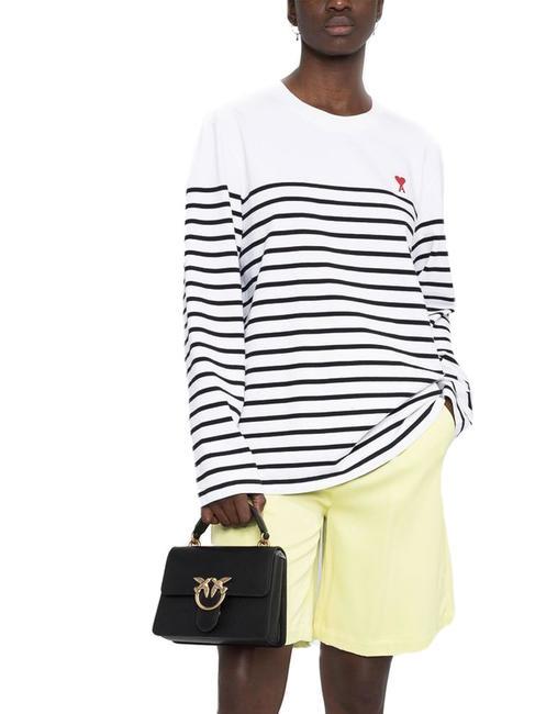 MINI LOVE BAG Bolsa con asa negro-oro antiguo - Bolsos Mujer