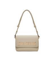 LOVE MOSCHINO LETTERING bolsa de hombro Marfil - Bolsos Mujer - 2