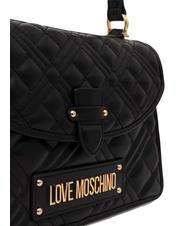 LOVE MOSCHINO QUILTED Bolso maletín con bandolera negro - Bolsos Mujer - 4
