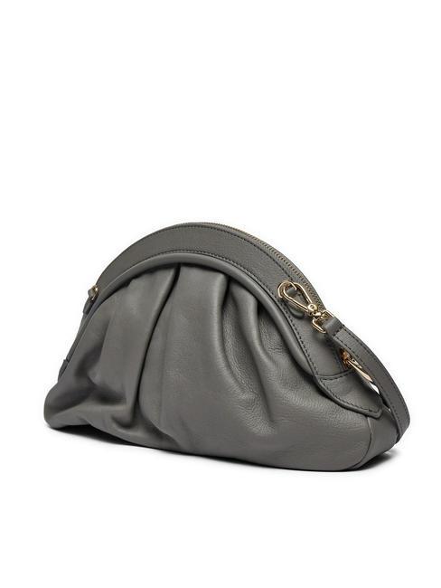 CHEEK SMOOTH  Bolso bandolera, en piel. grafito - Bolsos Mujer