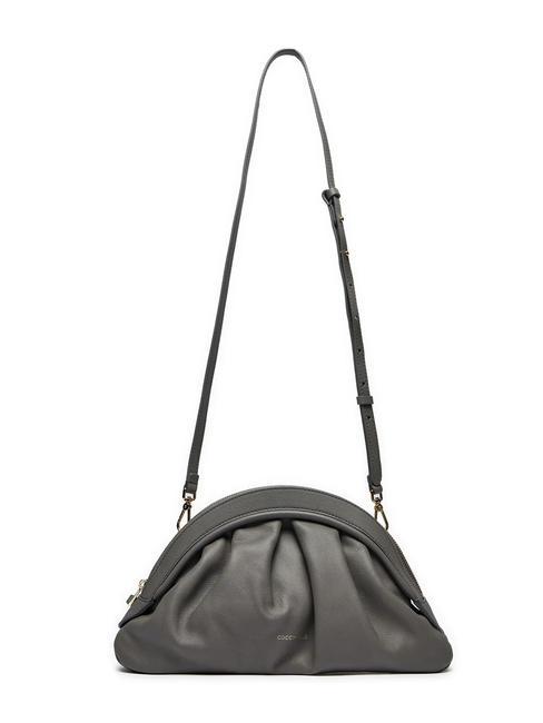 CHEEK SMOOTH  Bolso bandolera, en piel. grafito - Bolsos Mujer