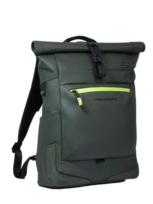 CORNER SPECIALE GOMMATO Mochila enrollable para port&aacute;til de 15,6" VERDE - Mochilas para port&aacute;til