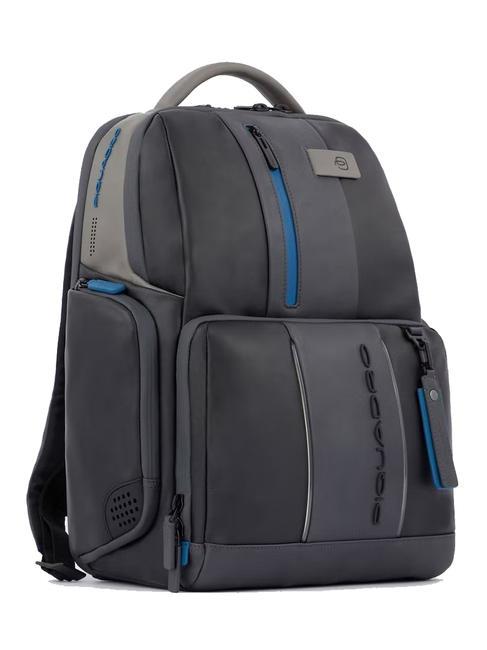 Mochila URBAN FAST-CHECK, soporte para PC de 15,6 ", en cuero gris negro - Mochilas para portátil
