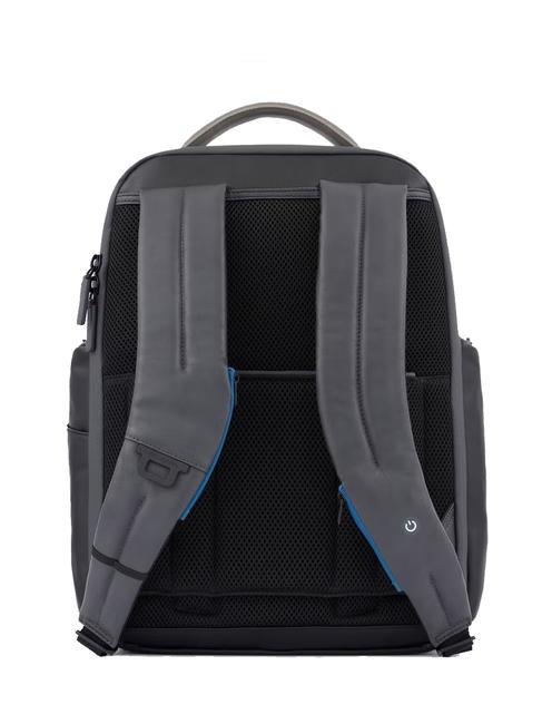 Mochila URBAN FAST-CHECK, soporte para PC de 15,6 ", en cuero gris negro - Mochilas para portátil