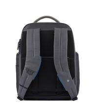 PIQUADRO Mochila URBAN FAST-CHECK, soporte para PC de 15,6 ", en cuero gris negro - Mochilas para portátil - 3