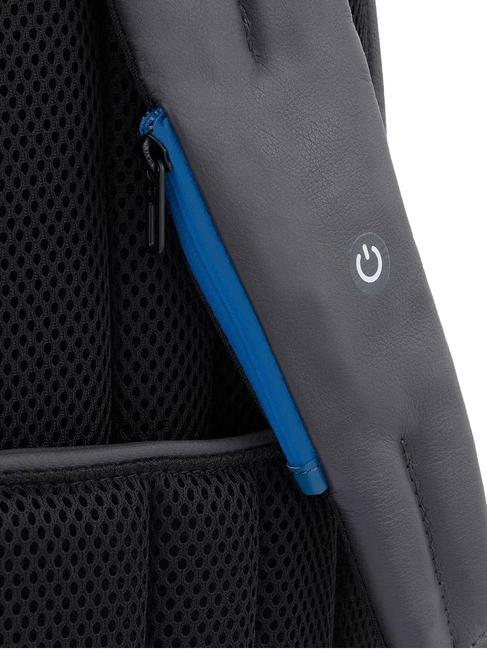 Mochila URBAN FAST-CHECK, soporte para PC de 15,6 ", en cuero gris negro - Mochilas para portátil