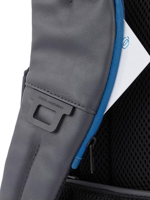 Mochila URBAN FAST-CHECK, soporte para PC de 15,6 ", en cuero gris negro - Mochilas para portátil