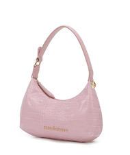 ROCCOBAROCCO DILETTA Bolso de hombro con estampado de cocodrilo rosa - Bolsos Mujer - 4