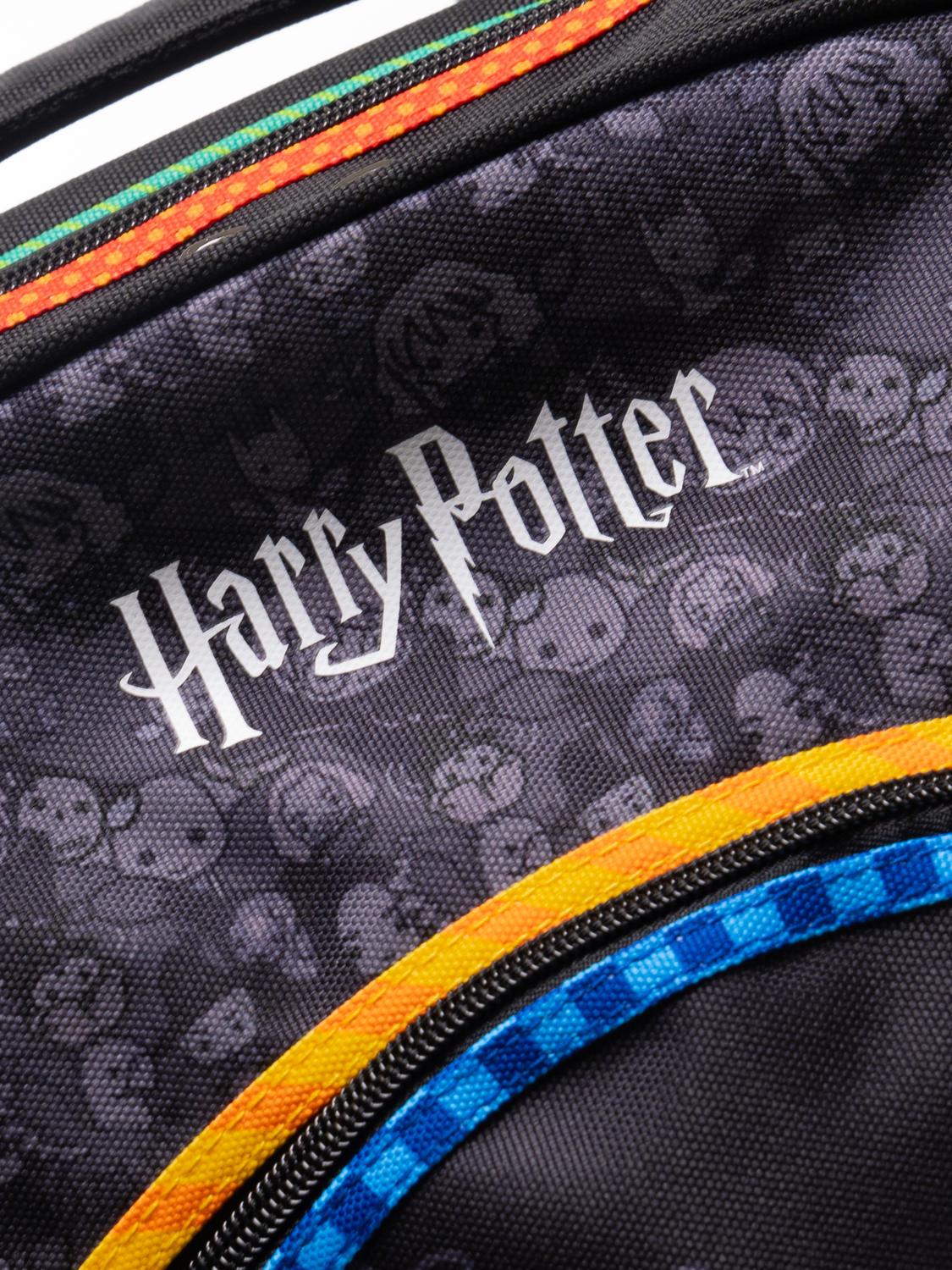 Sacca Sportiva Harry Potter Hogwarts - Zaino 40x35cm In Poliestere, Coulisse, Nero - Foto 8