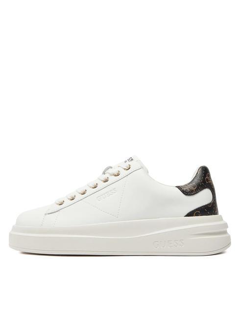 ELBINA  Zapatillas blanco marr&oacute;n - Zapatos Mujer