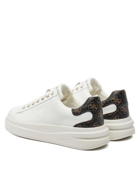 ELBINA  Zapatillas blanco marr&oacute;n - Zapatos Mujer
