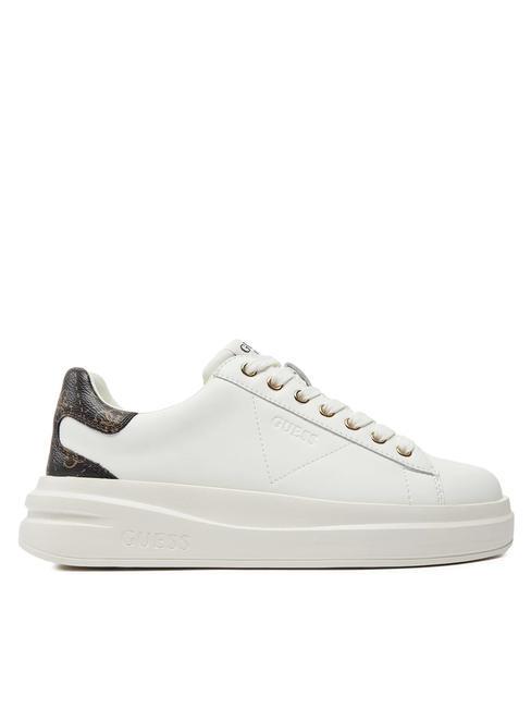 ELBINA  Zapatillas blanco marr&oacute;n - Zapatos Mujer