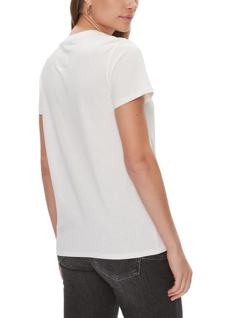 LACE Camiseta de algodón cremwhi - camiseta