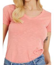 GUESS SLUBBY Camiseta de manga corta coral durazno - camiseta - 3