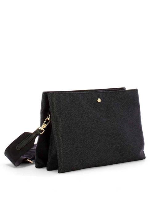 L'ECOLE NYLON Bolso bandolera con tres compartimentos negro oscuro - Bolsos Mujer