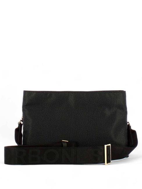L'ECOLE NYLON Bolso bandolera con tres compartimentos negro oscuro - Bolsos Mujer