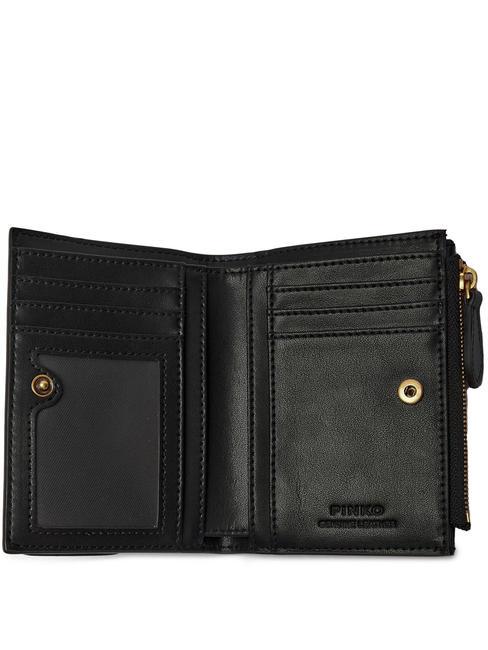 COMPACT  Cartera de mujer negro-oro antiguo - Carteras Mujer