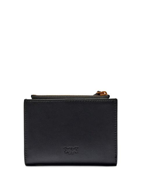COMPACT  Cartera de mujer negro-oro antiguo - Carteras Mujer