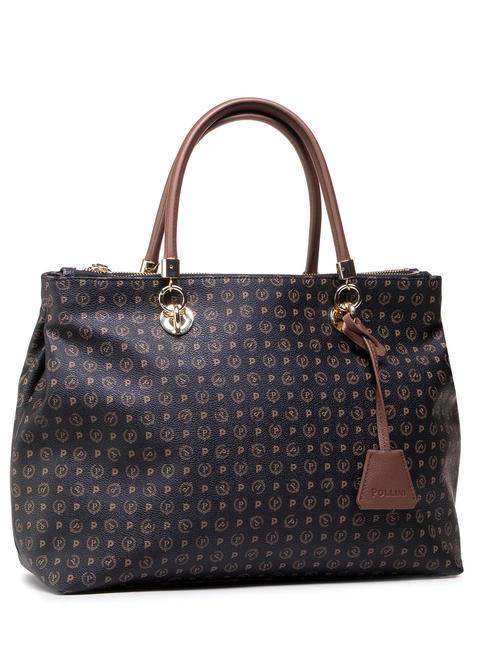 HERITAGE  Bolso con bandolera negro marr&oacute;n - Bolsos Mujer