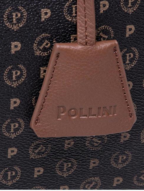 HERITAGE  Bolso con bandolera negro marr&oacute;n - Bolsos Mujer