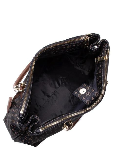 HERITAGE  Bolso con bandolera negro marr&oacute;n - Bolsos Mujer
