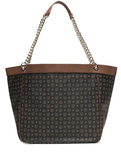 HERITAGE Bolso bandolera transformable negro marr&oacute;n - Bolsos Mujer