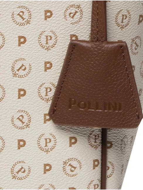 HERITAGE Bolso bandolera transformable marfil / marrón - Bolsos Mujer