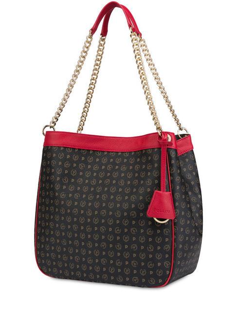 HERITAGE Bolso bandolera transformable laca negra - Bolsos Mujer