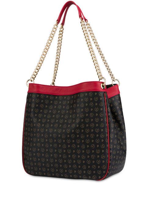 HERITAGE Bolso bandolera transformable laca negra - Bolsos Mujer