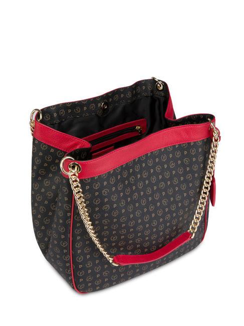HERITAGE Bolso bandolera transformable laca negra - Bolsos Mujer