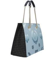 POLLINI HERITAGE  Bolsa de la compra con estampado all over negro azul - Bolsos Mujer - 3