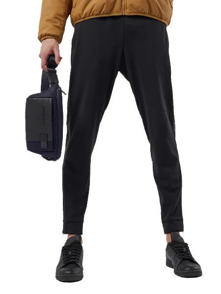 BRIEF 2 Riñonera de piel y tejido azul - Riñoneras