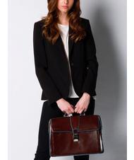 PIQUADRO BLUE SQUARE  Bolso médico de cuero caoba - Maletines de Trabajo - 4