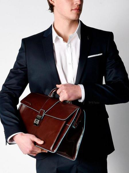 BLUE SQUARE  Bolso médico de cuero caoba - Maletines de Trabajo