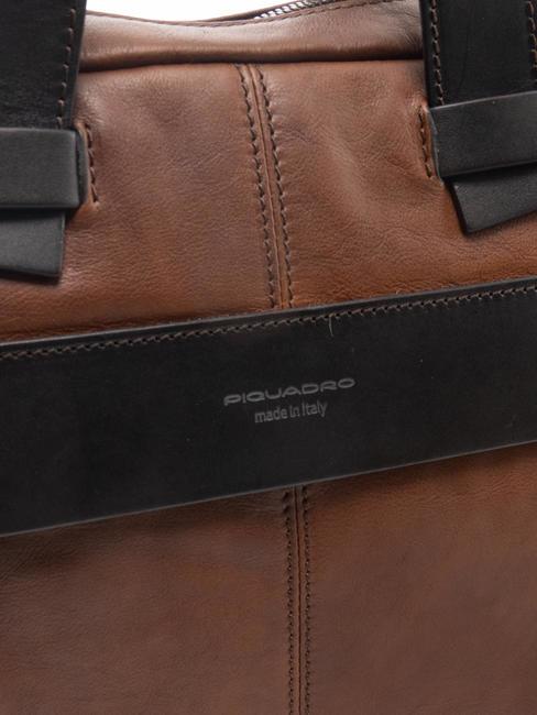 CAMPIONARIO - PYRAMID Malet&iacute;n de piel, porta pc de 15" BROWN - Maletines de Trabajo