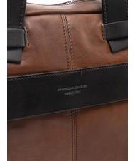 PIQUADRO CAMPIONARIO - PYRAMID Malet&iacute;n de piel, porta pc de 15" BROWN - Maletines de Trabajo - 4