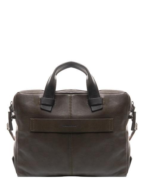 CAMPIONARIO - PYRAMID Malet&iacute;n de piel para pc 14" VERDE - Maletines de Trabajo