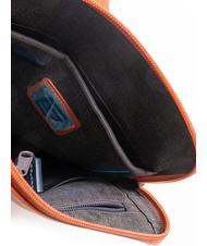 PIQUADRO CAMPIONARIO - X18 Bolso de cuero naranja2 - Bandoleras Hombre - 4