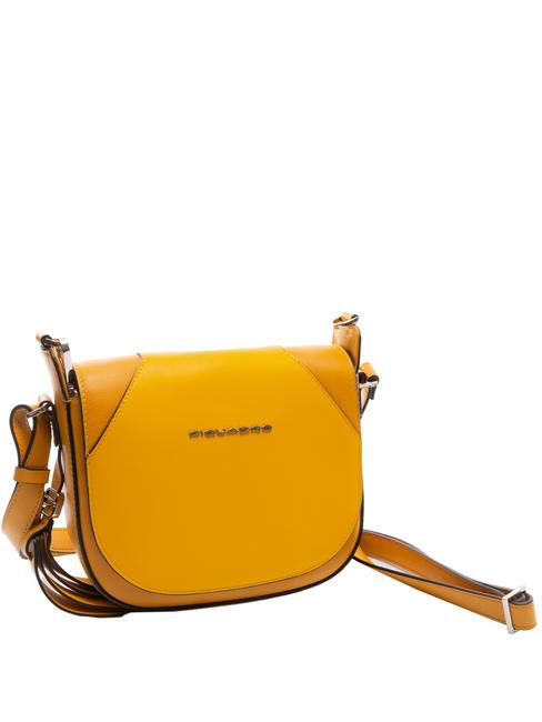 CAMPIONARIO - MUSE Bolso bandolera de piel con bandolera amarillo - Bolsos Mujer