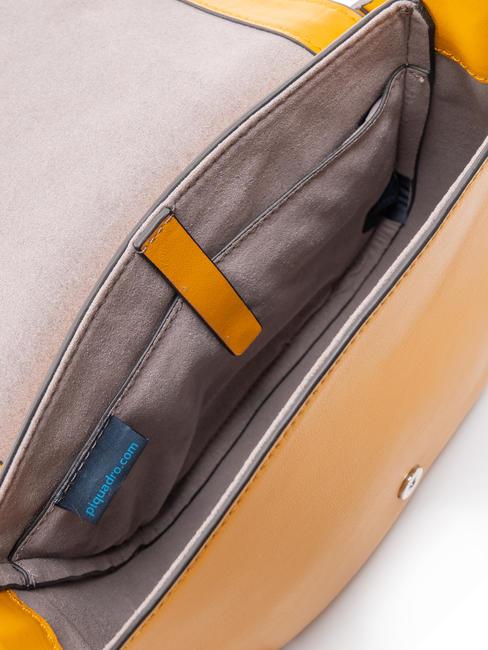 CAMPIONARIO - MUSE Bolso bandolera de piel con bandolera amarillo - Bolsos Mujer