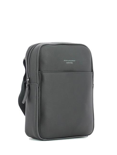 CAMPIONARIO - DAVID Bolso bandolera de piel para iPad negro - Bandoleras Hombre