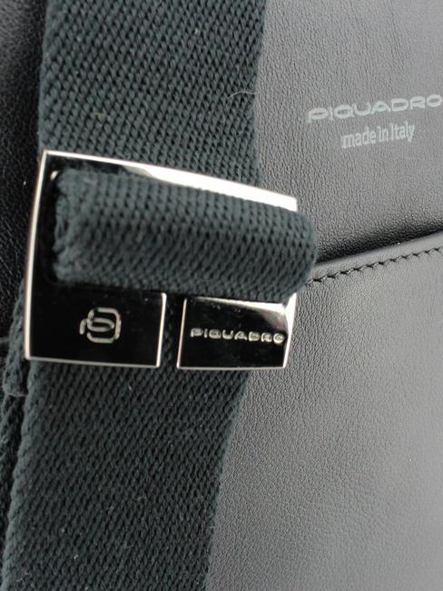 CAMPIONARIO - DAVID Bolso bandolera de piel para iPad negro - Bandoleras Hombre